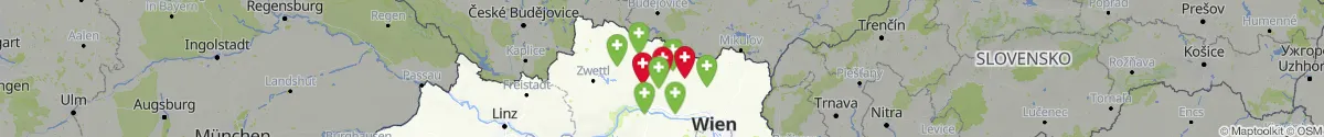 Kartenansicht für Apotheken-Notdienste in der Nähe von Hardegg (Hollabrunn, Niederösterreich)